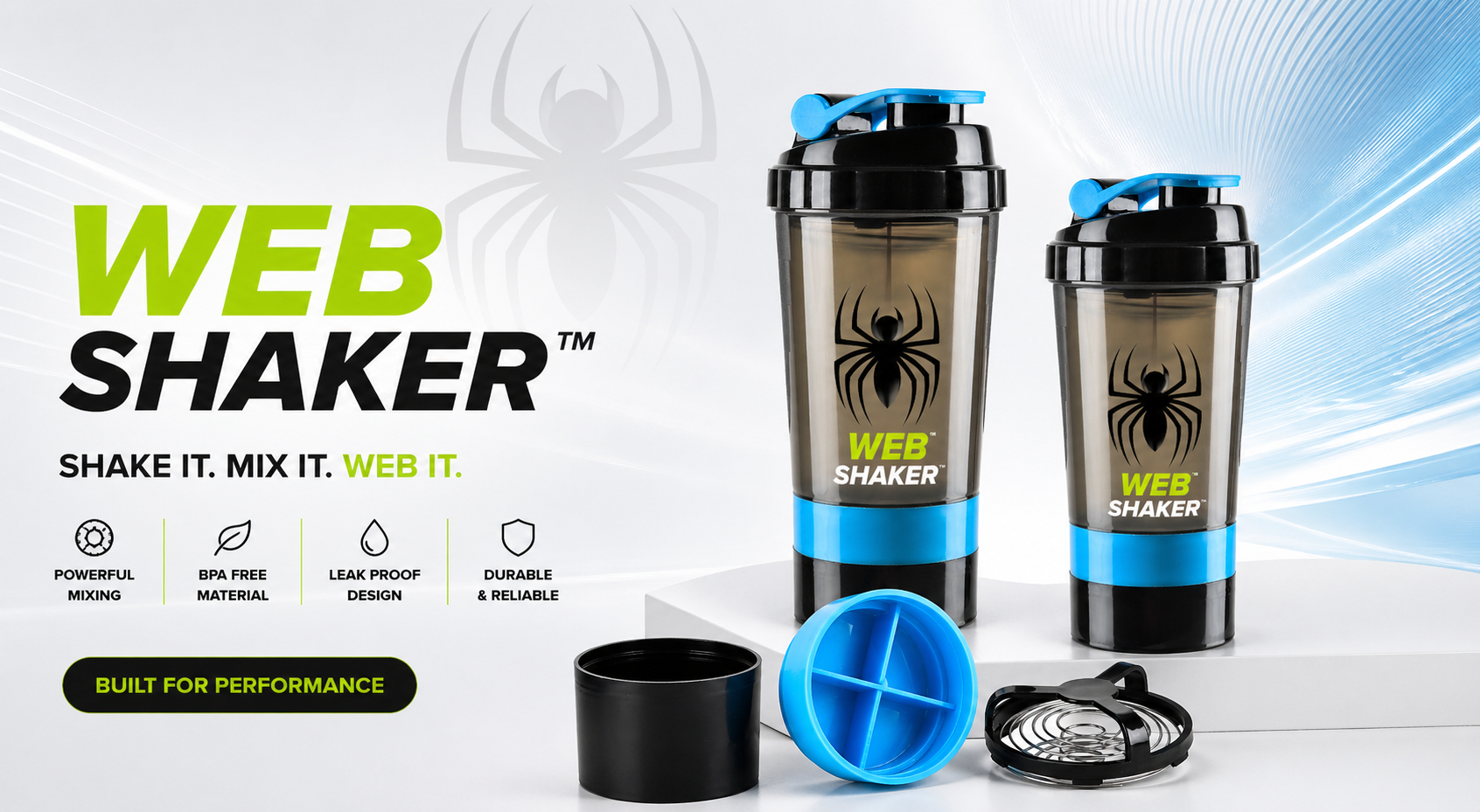 Spider Shaker Blue side view